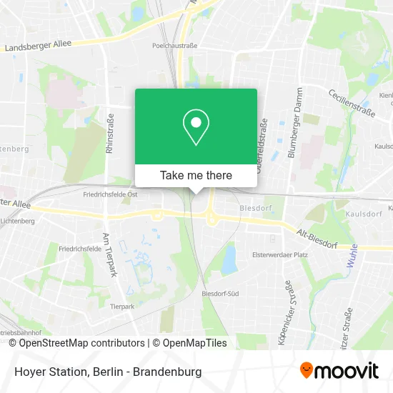 Hoyer Station map