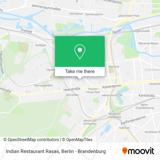 Indian Restaurant Rasas map