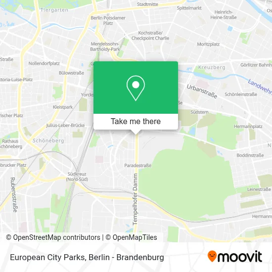 European City Parks map