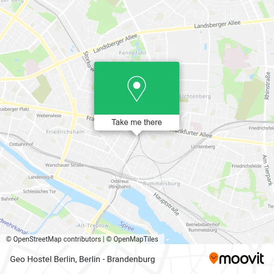 Geo Hostel Berlin map