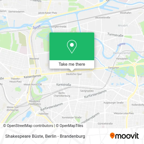 Shakespeare Büste map