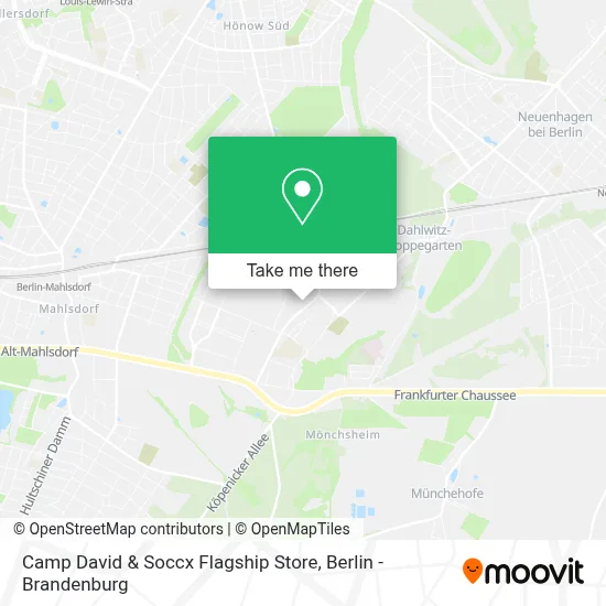 Camp David & Soccx Flagship Store map