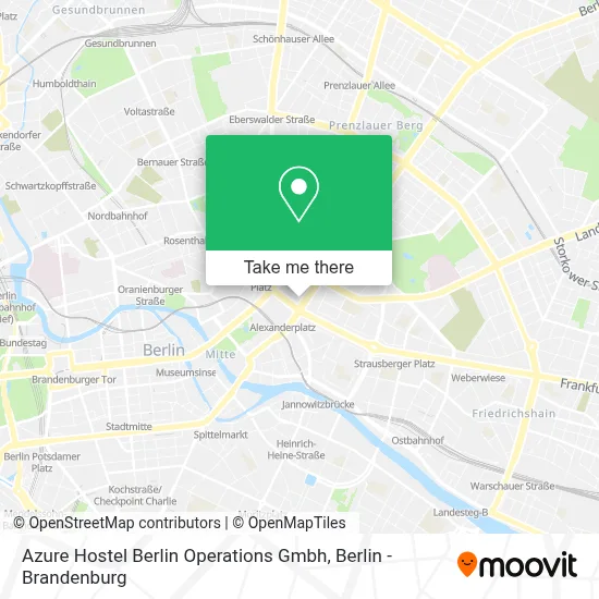 Azure Hostel Berlin Operations Gmbh map