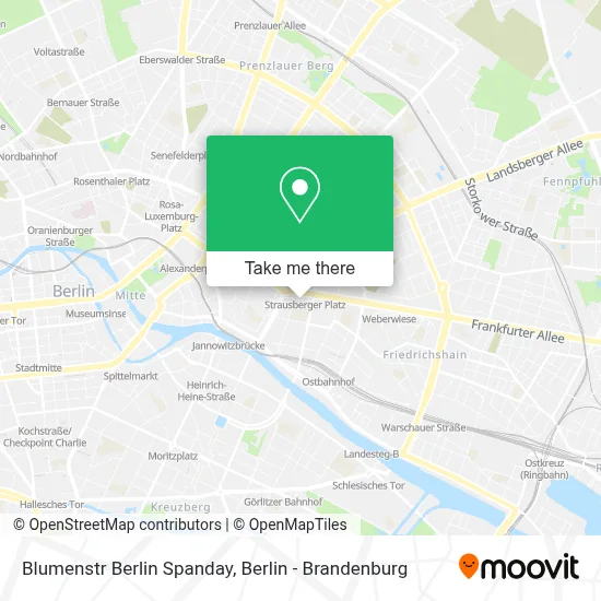 Blumenstr Berlin Spanday map