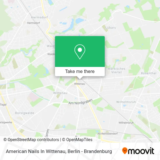 American Nails  In Wittenau map