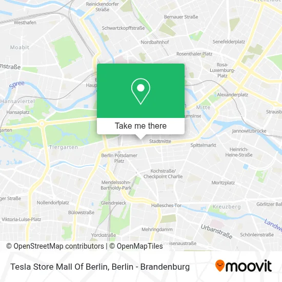Tesla Store Mall Of Berlin map
