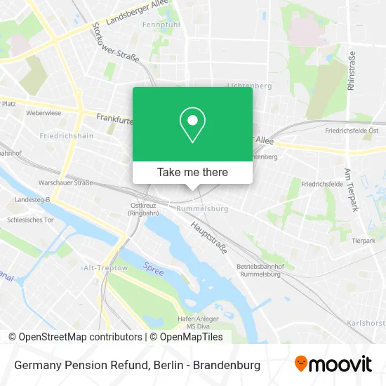 Germany Pension Refund map