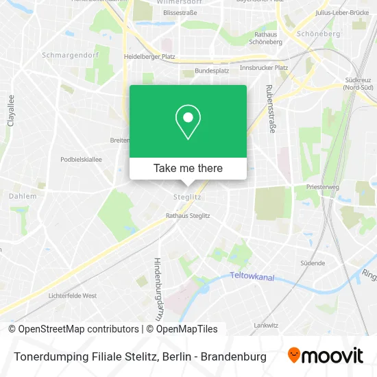 Tonerdumping Filiale Stelitz map