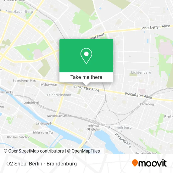 O2 Shop map