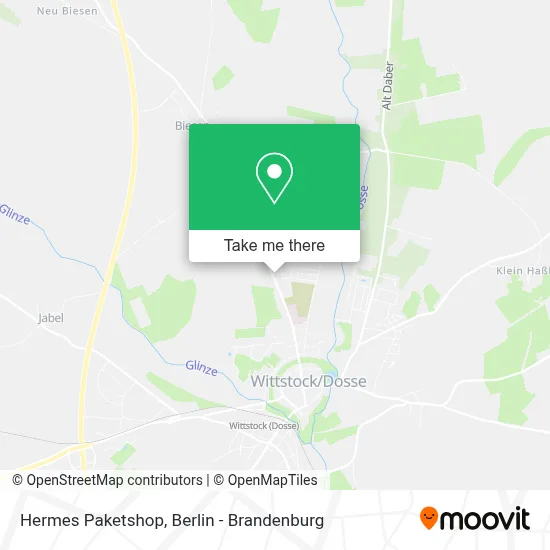 Hermes Paketshop map