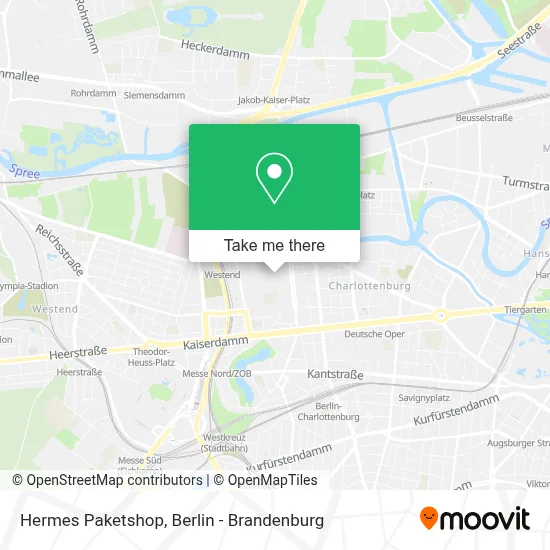 Hermes Paketshop map