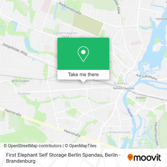 First Elephant Self Storage Berlin Spandau map