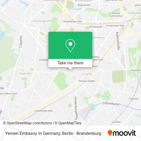 Yemen Embassy In Germany map