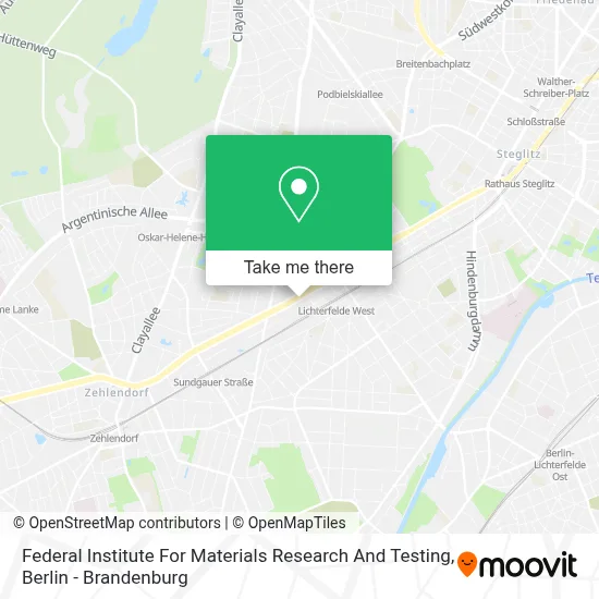 Federal Institute For Materials Research And Testing map