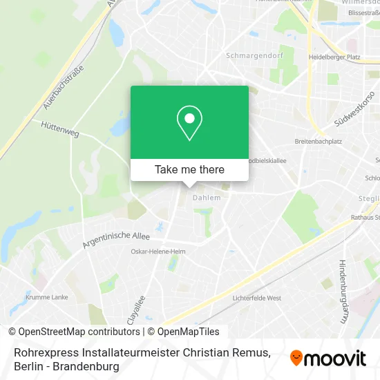 Rohrexpress Installateurmeister Christian Remus map