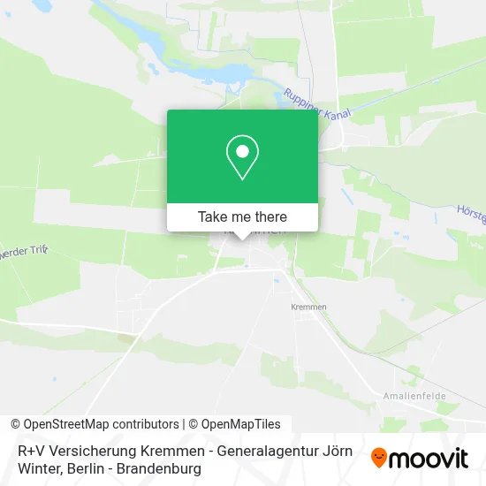 R+V Versicherung Kremmen - Generalagentur Jörn Winter map