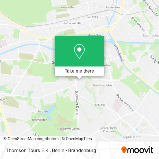 Thomson Tours E.K. map