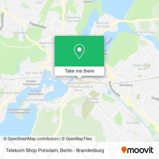 Telekom Shop Potsdam map