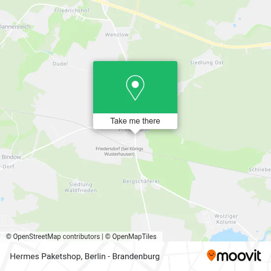 Hermes Paketshop map