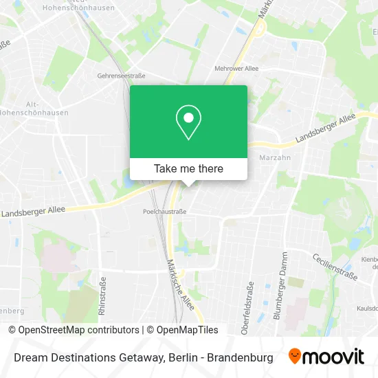 Dream Destinations Getaway map