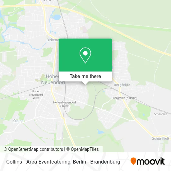 Collins - Area Eventcatering map