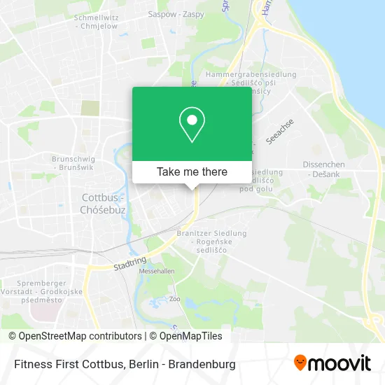 Fitness First Cottbus map