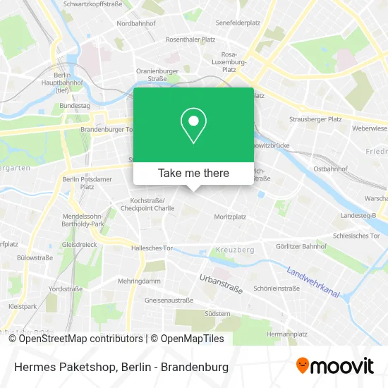 Hermes Paketshop map