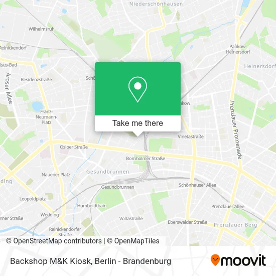 Backshop M&K Kiosk map