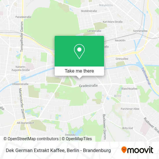 Dek German Extrakt Kaffee map