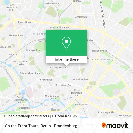 On the Front Tours map