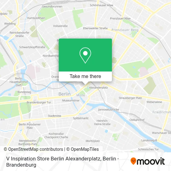 V Inspiration Store Berlin Alexanderplatz map