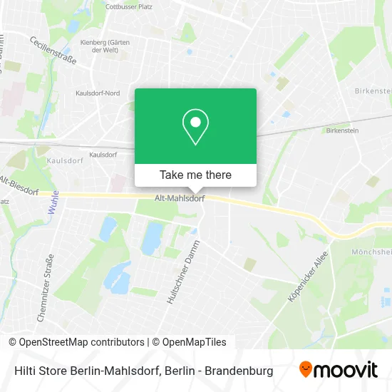 Hilti Store Berlin-Mahlsdorf map