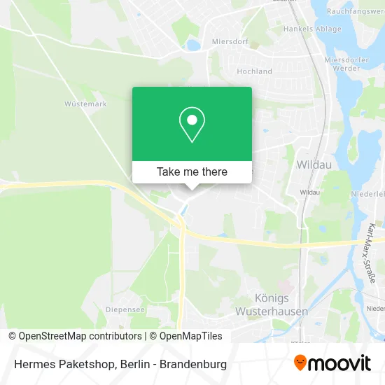 Hermes Paketshop map