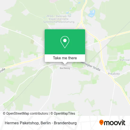 Hermes Paketshop map