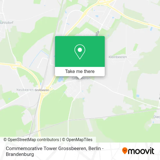 Commemorative Tower Grossbeeren map