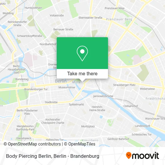 Body Piercing Berlin map