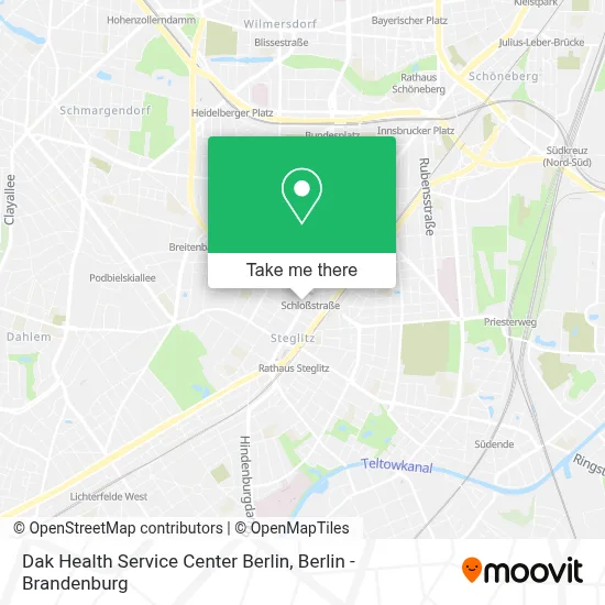 Dak Health Service Center Berlin map