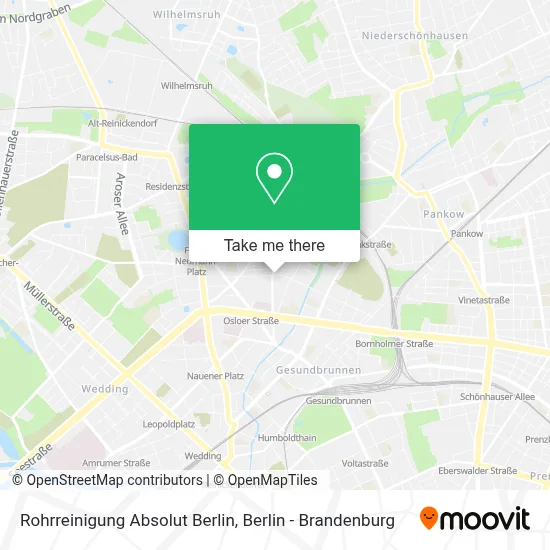 Rohrreinigung Absolut Berlin map