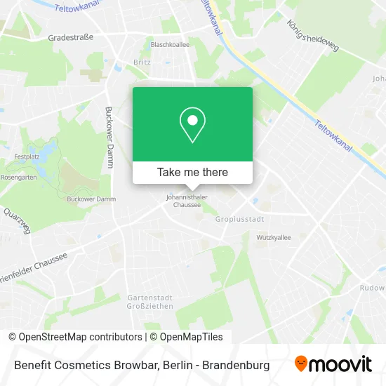 Benefit Cosmetics Browbar map