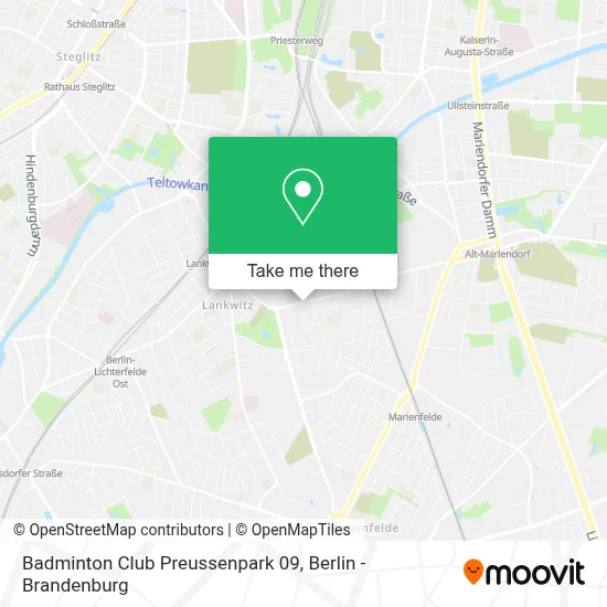Badminton Club Preussenpark 09 map