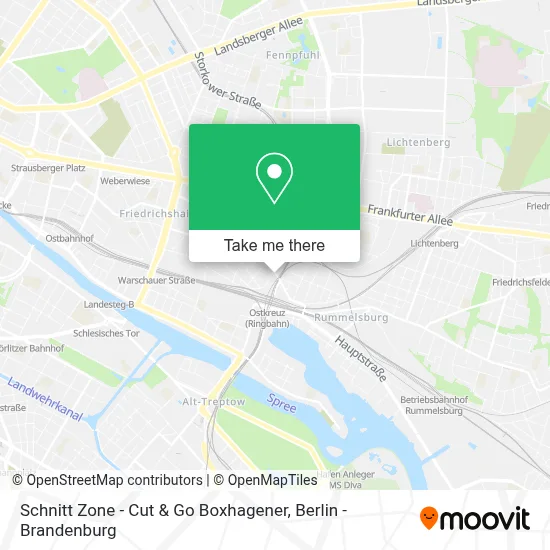 Schnitt Zone - Cut & Go Boxhagener map