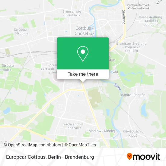 Europcar Cottbus map