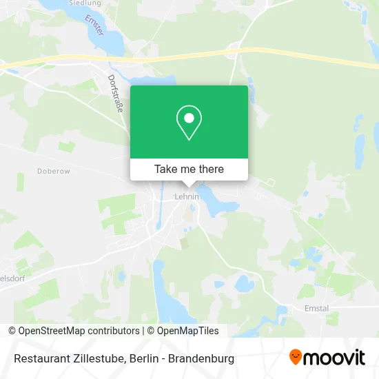 Restaurant Zillestube map