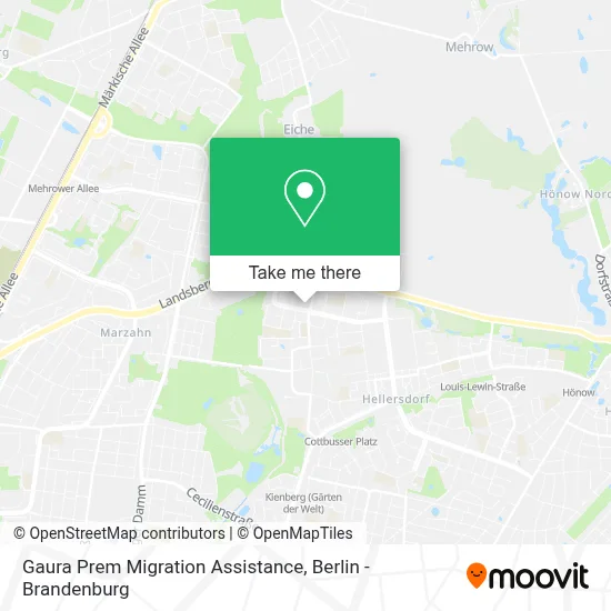 Gaura Prem Migration Assistance map