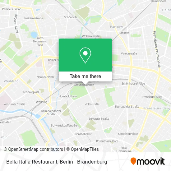 Restaurant Bella Italia map