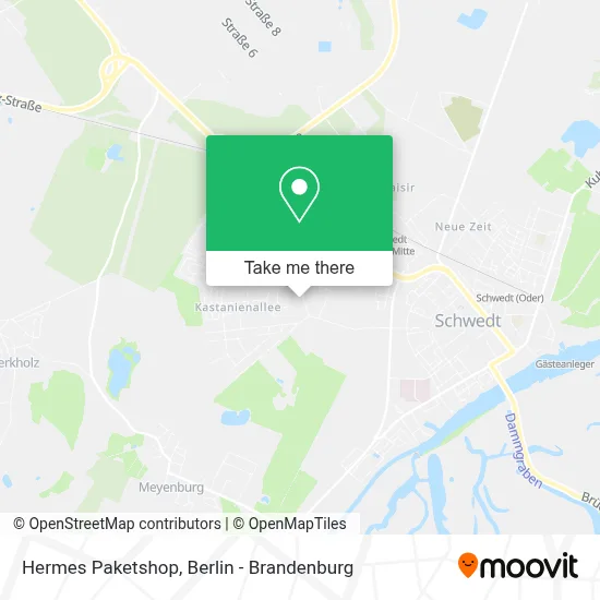 Hermes Paketshop map