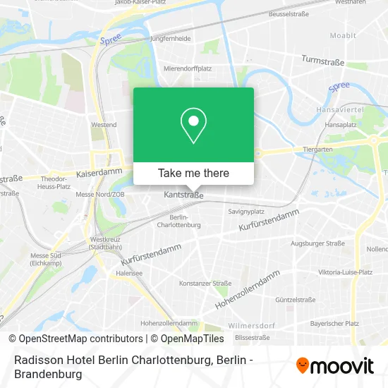 Radisson Hotel Berlin Charlottenburg map