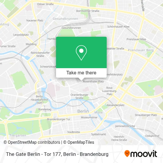 The Gate Berlin - Tor 177 map