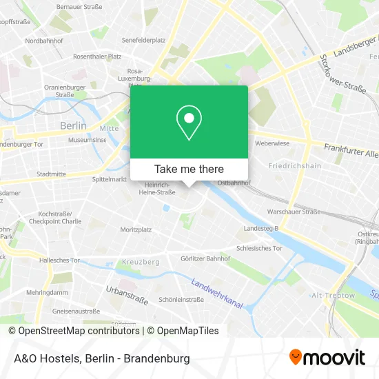 A&O Hostels map