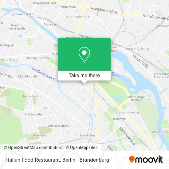 Italian Food Restaurant map